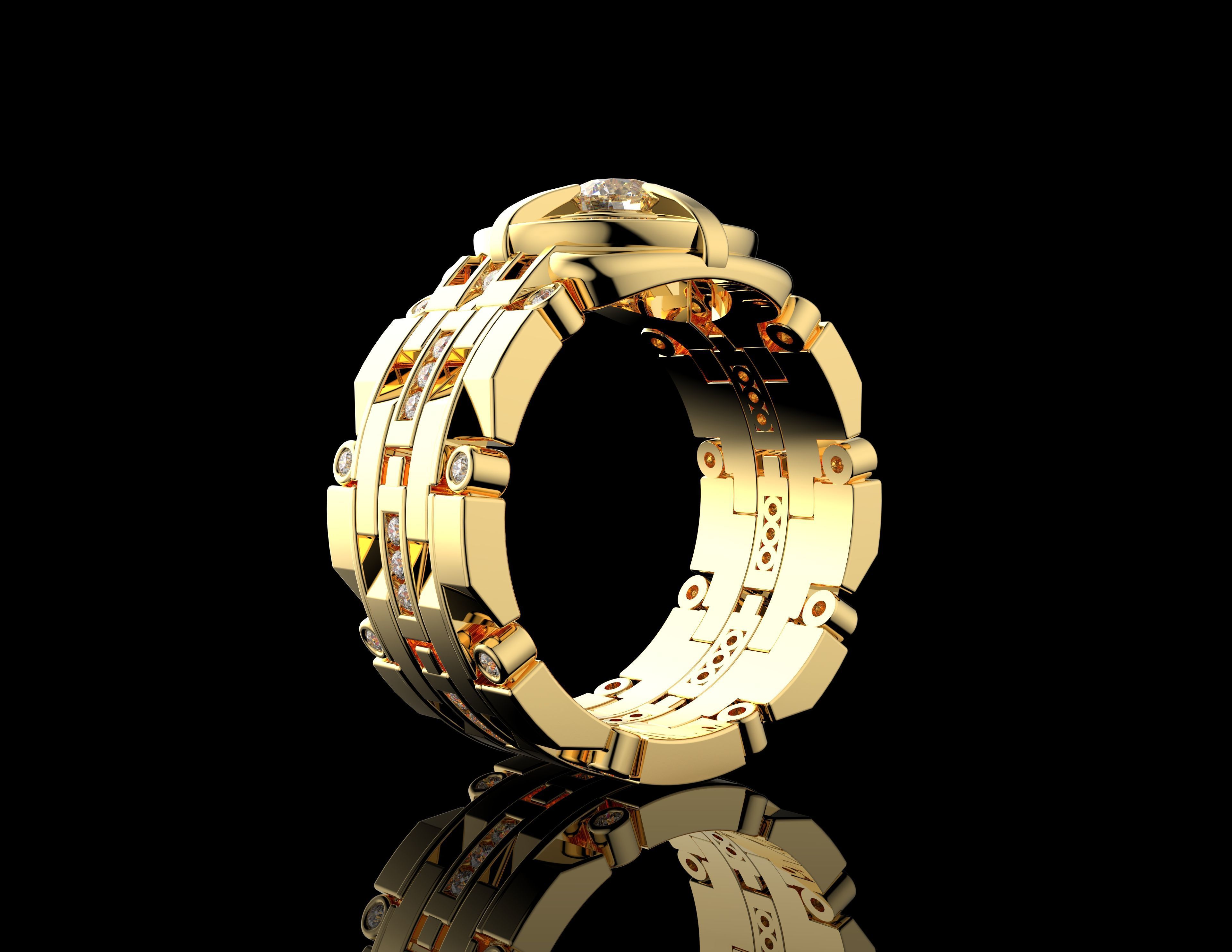 Gold N1423 3D print model_5