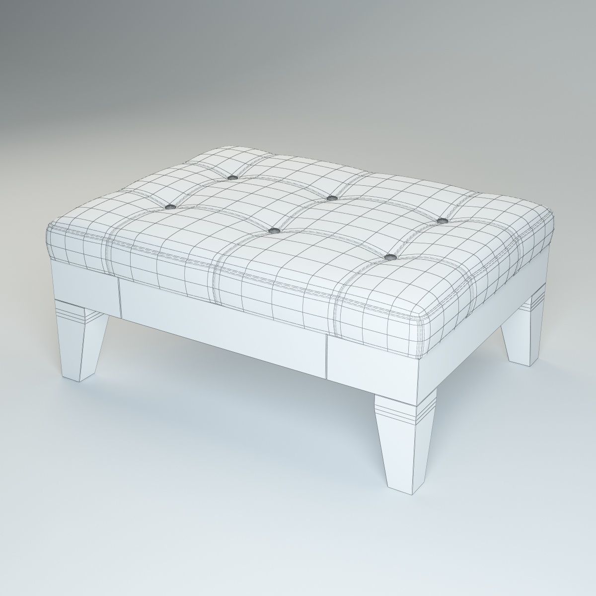 Ottoman with Drawer 3D model_7