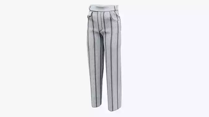Modern Formal Pants Low-poly 3D model