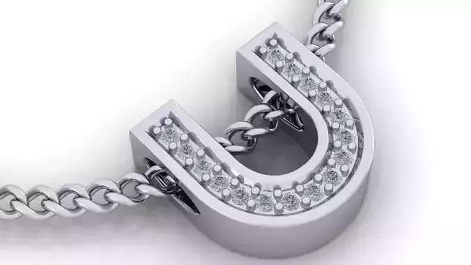 Initial Letter Pendant U
