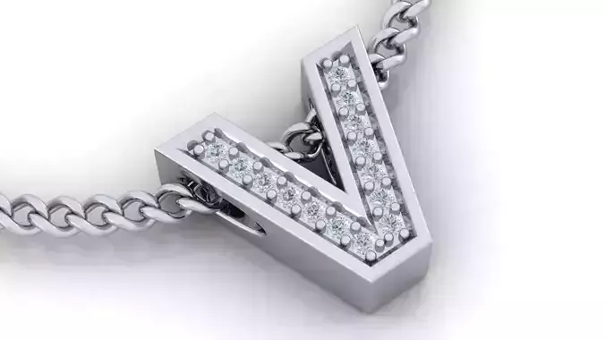 Alphabet Earrings letter V