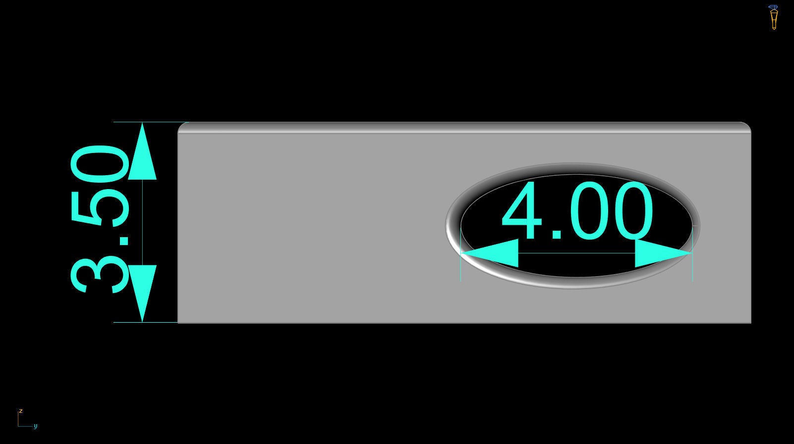 Alphabet Earrings letter V 3D print model_4