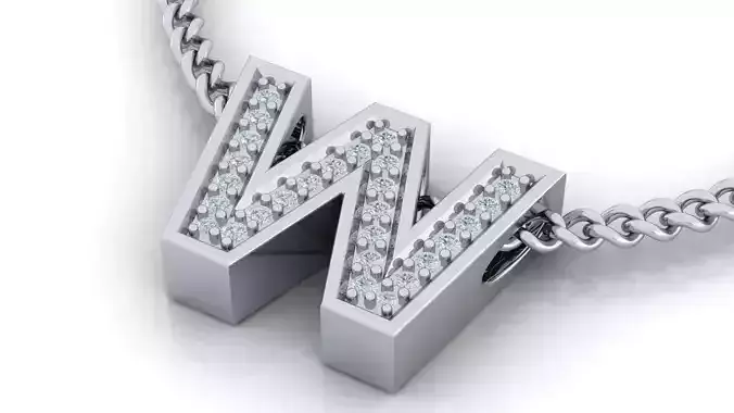 Initial Letter Pendant W