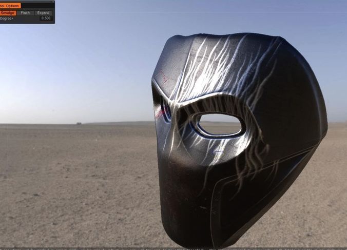 helmet mask Low-poly 3D model
