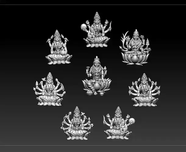 AshtaLaxmi - 8 Laxmi 3D print model 3D print model