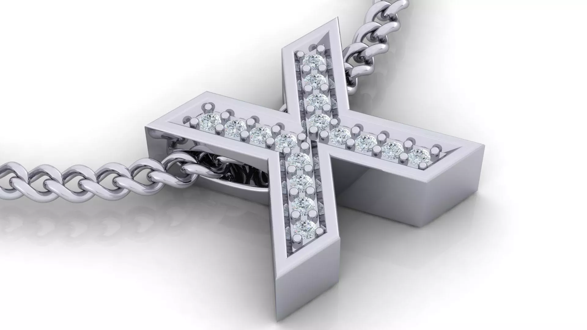 Initial Letter Pendant X 3D print model_0