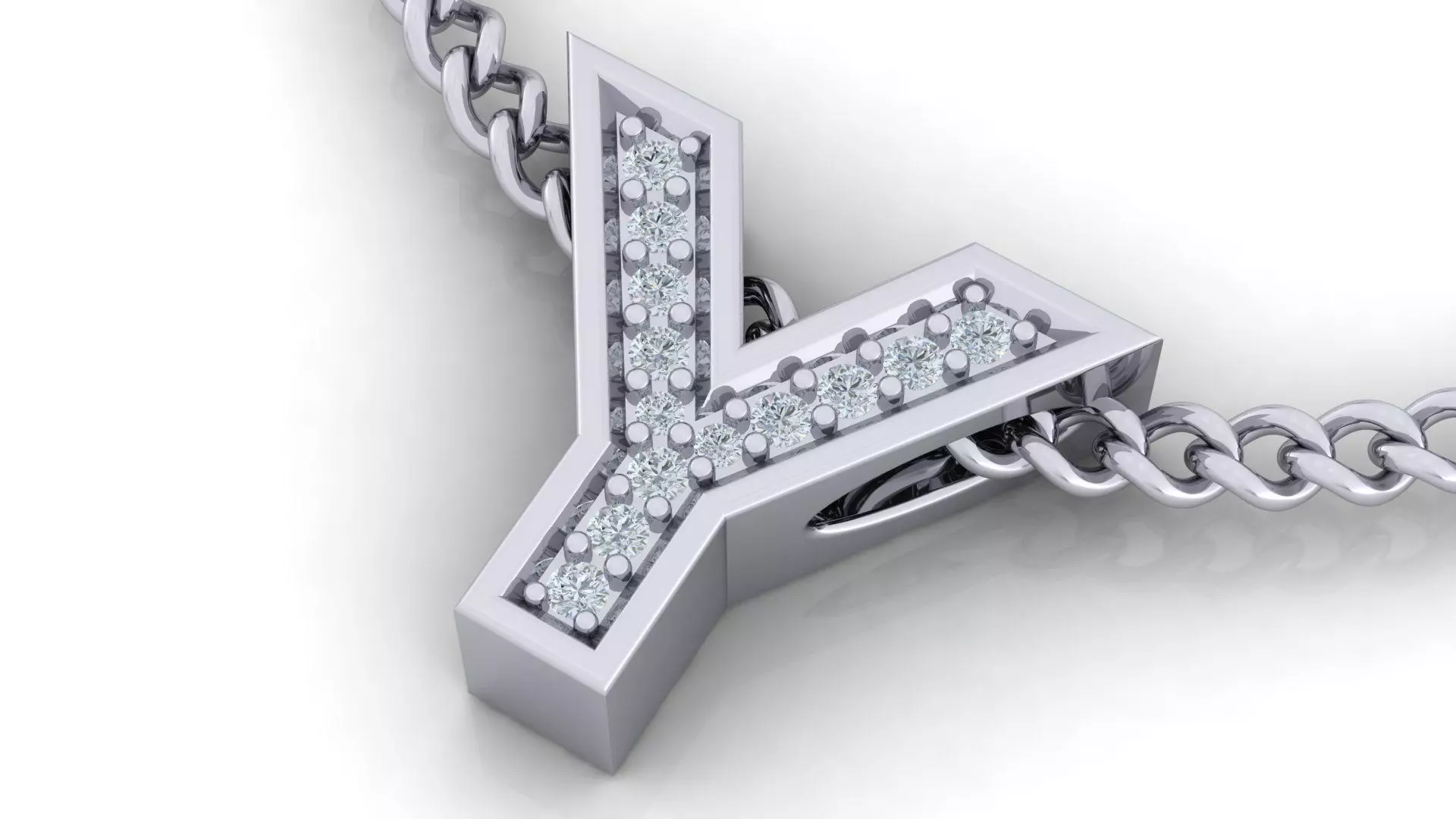 Initial Letter Pendant Y 3D print model_0