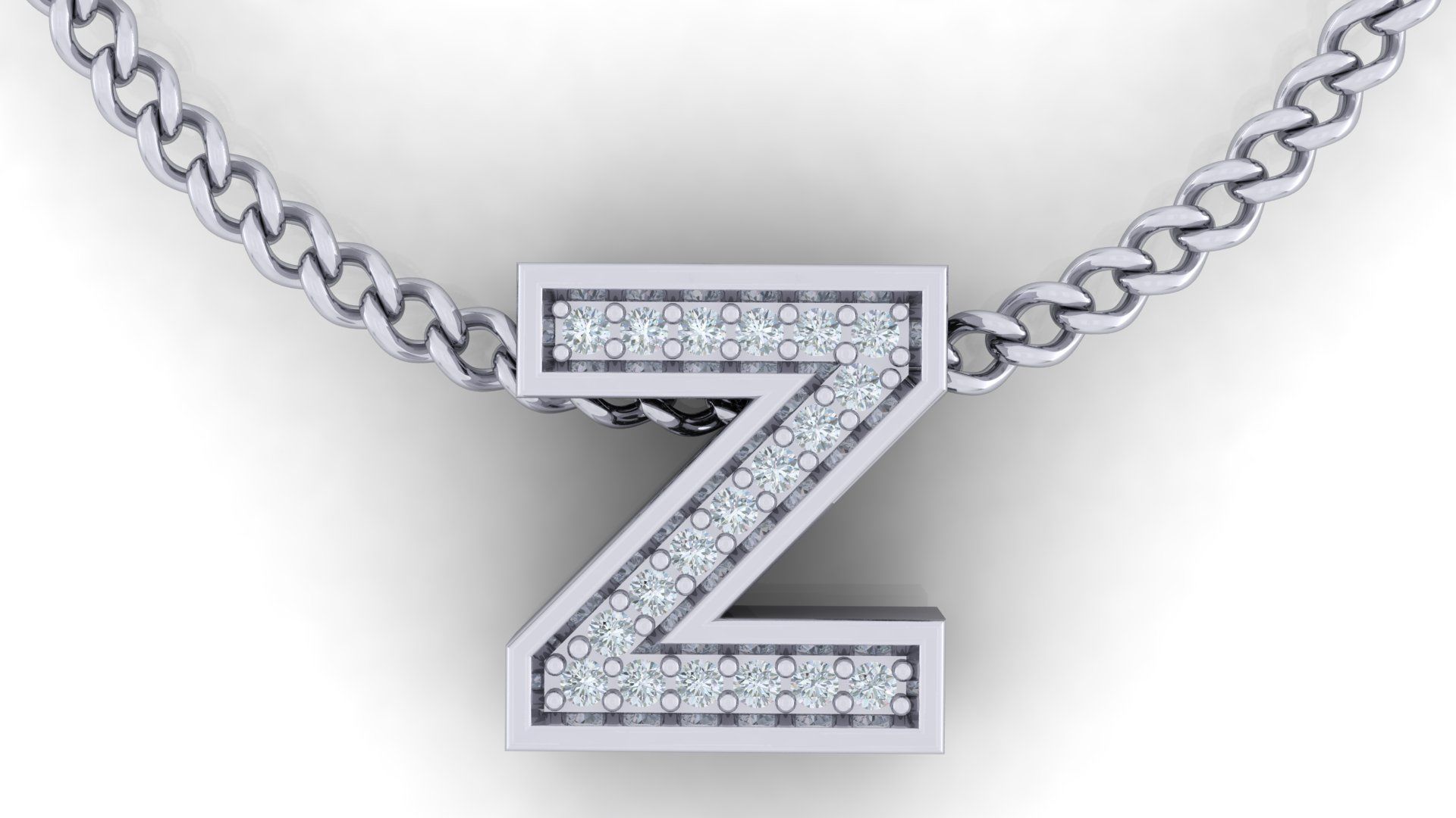 Initial Letter Pendant Z 3D print model_1