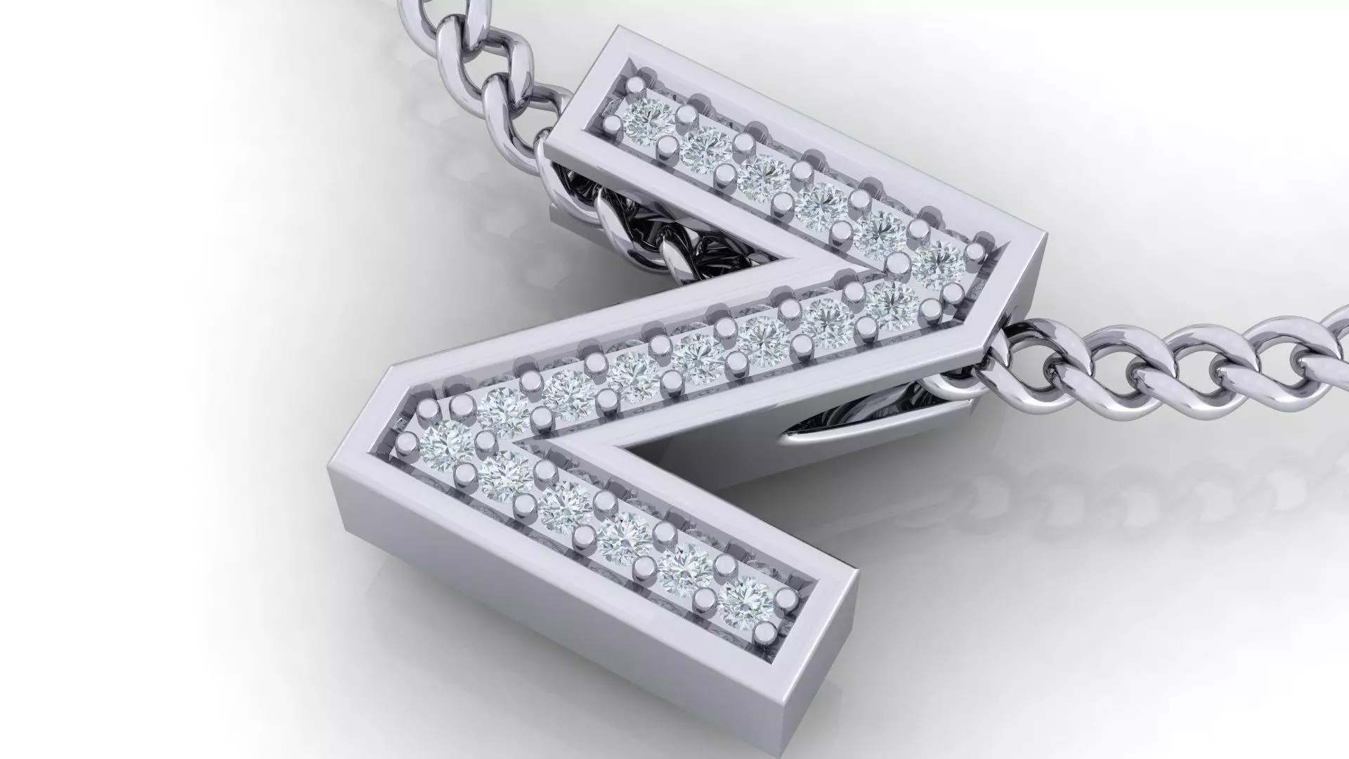 Initial Letter Pendant Z 3D print model_0