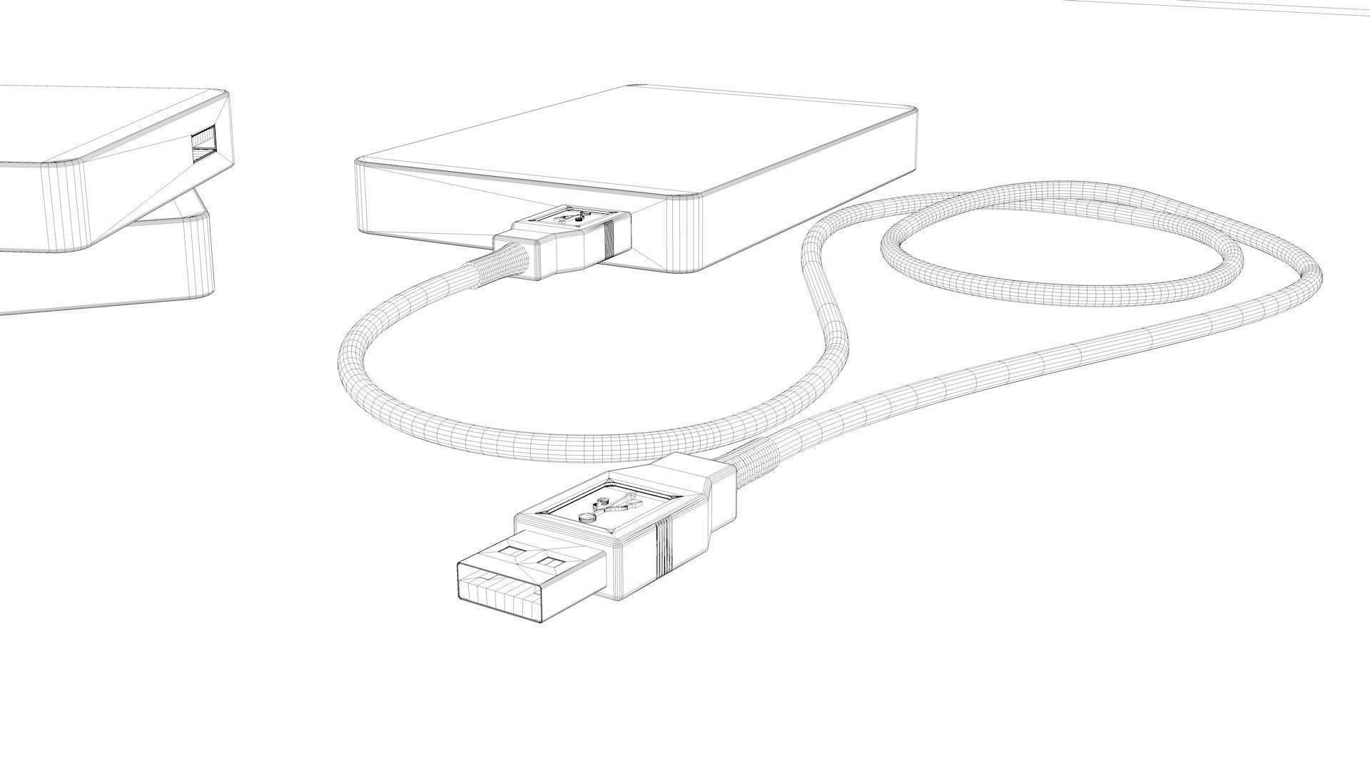 External Hard Disk Drive 3D model_4