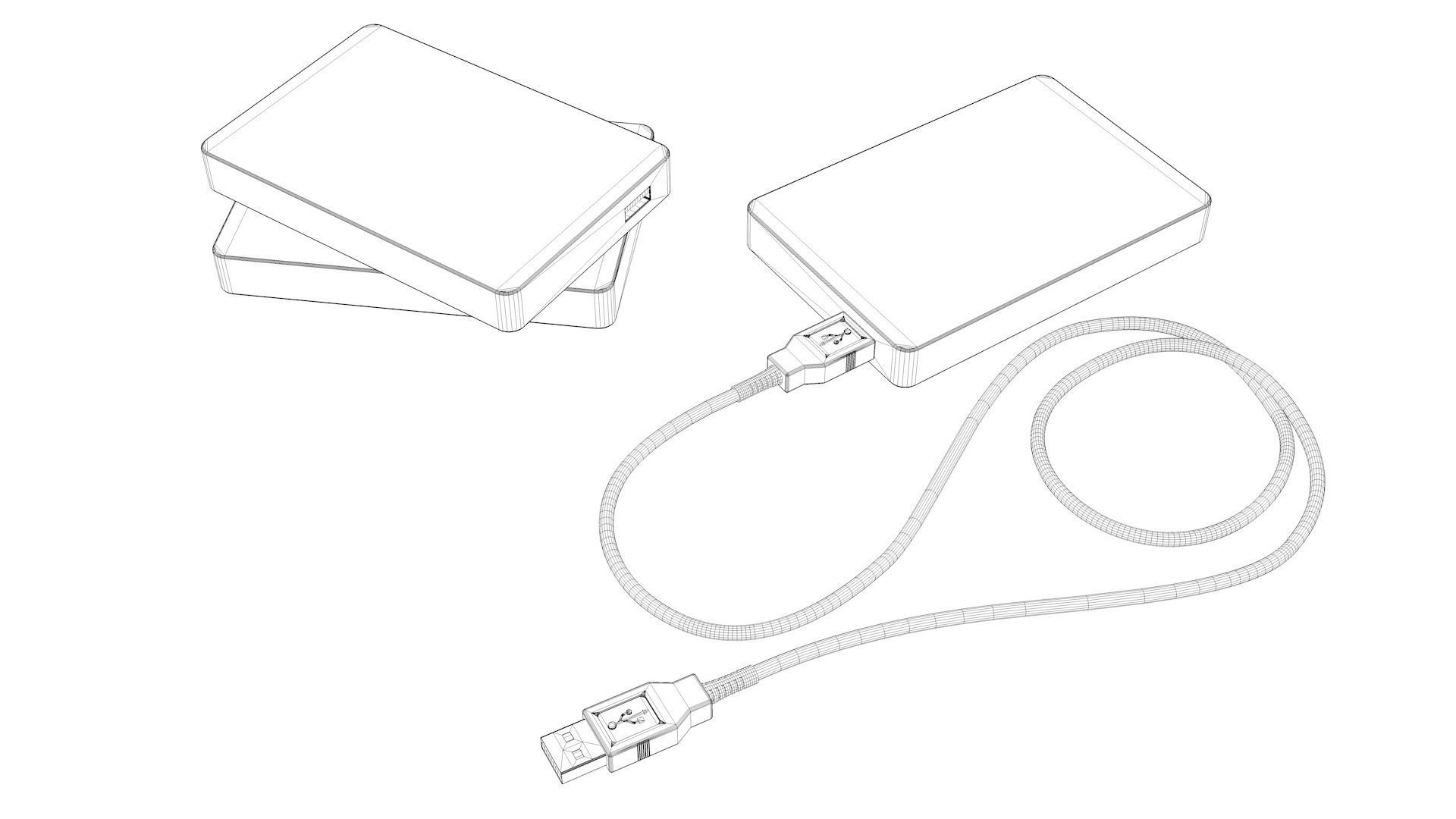 External Hard Disk Drive 3D model_3