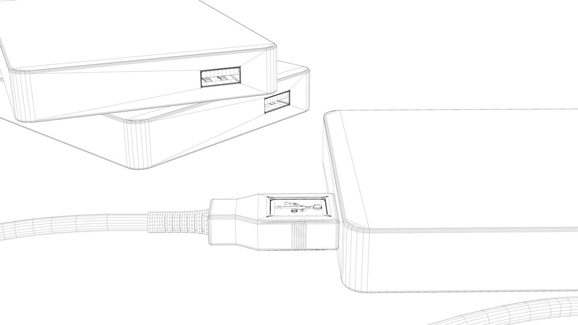 External Hard Disk Drive 3D model_5
