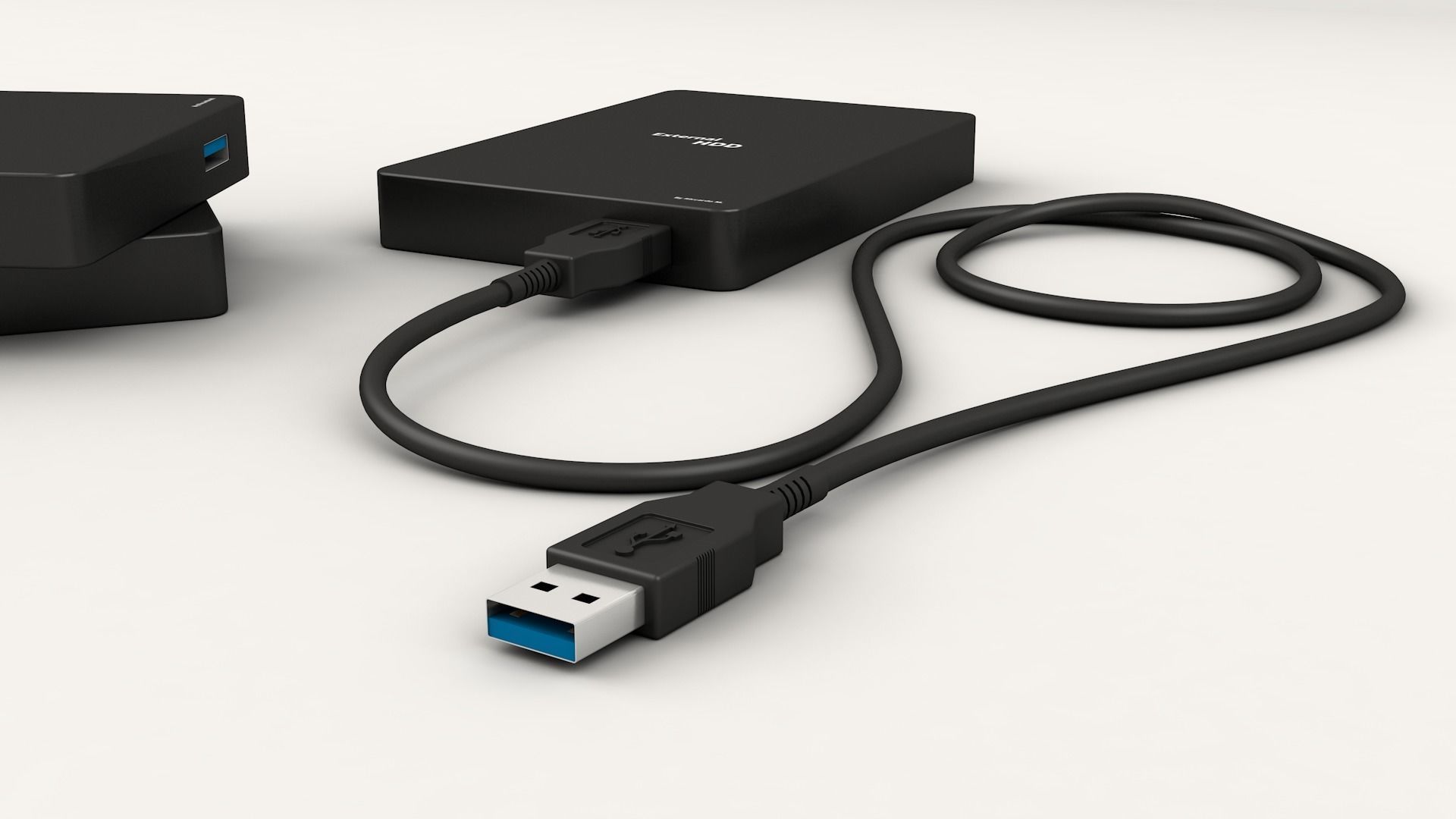 External Hard Disk Drive 3D model_1