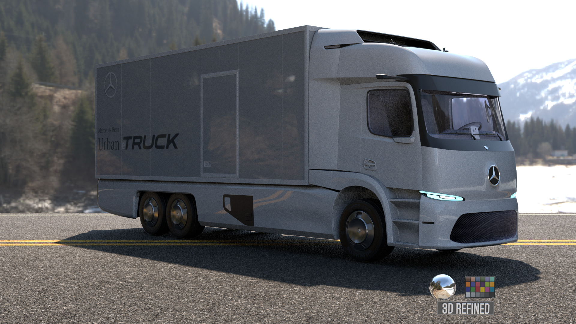 Mercedes Urban E-truck - Render Ready-unreal-vray-redshift 3D model_10