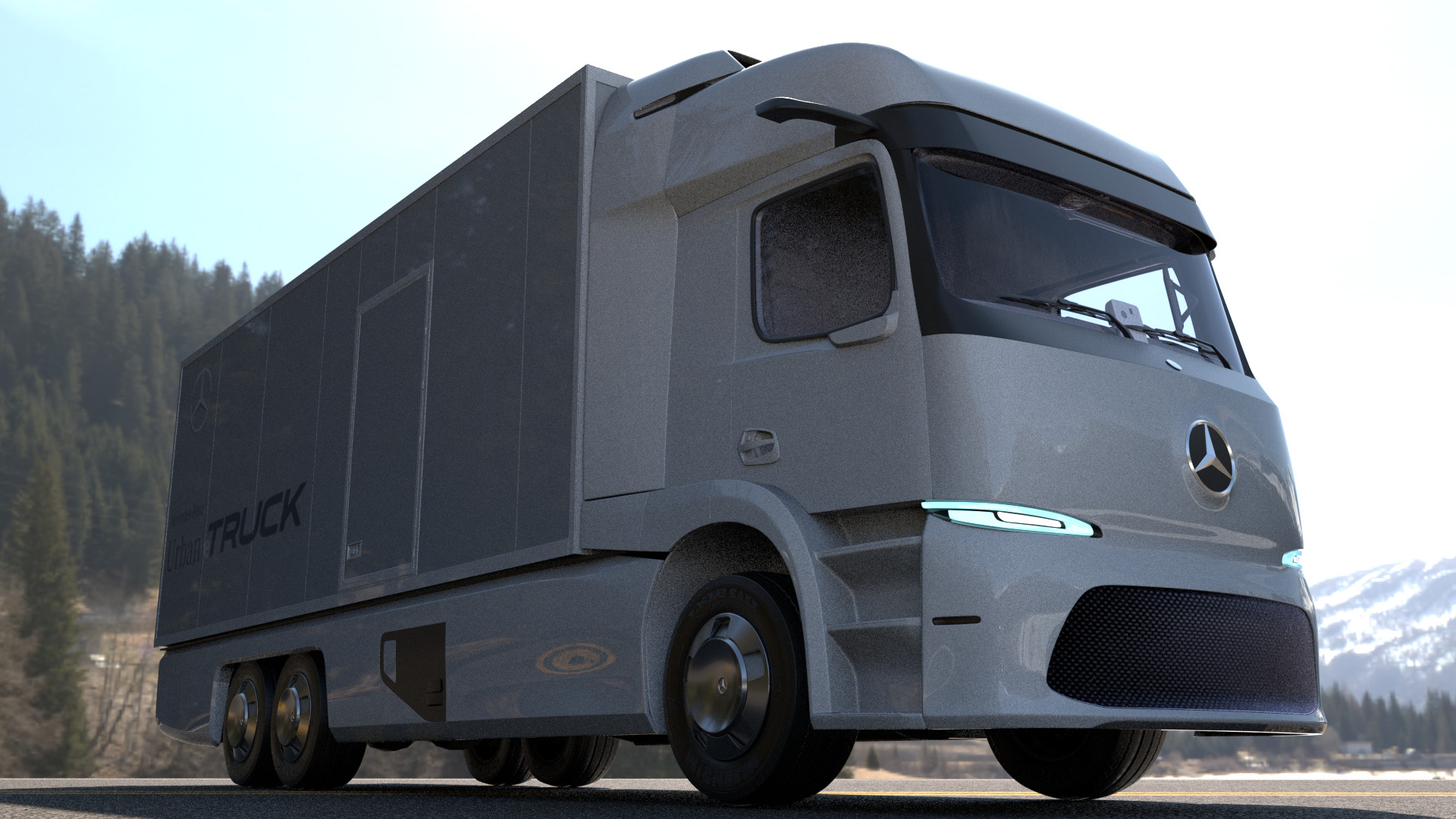 Mercedes Urban E-truck - Render Ready-unreal-vray-redshift 3D model_3