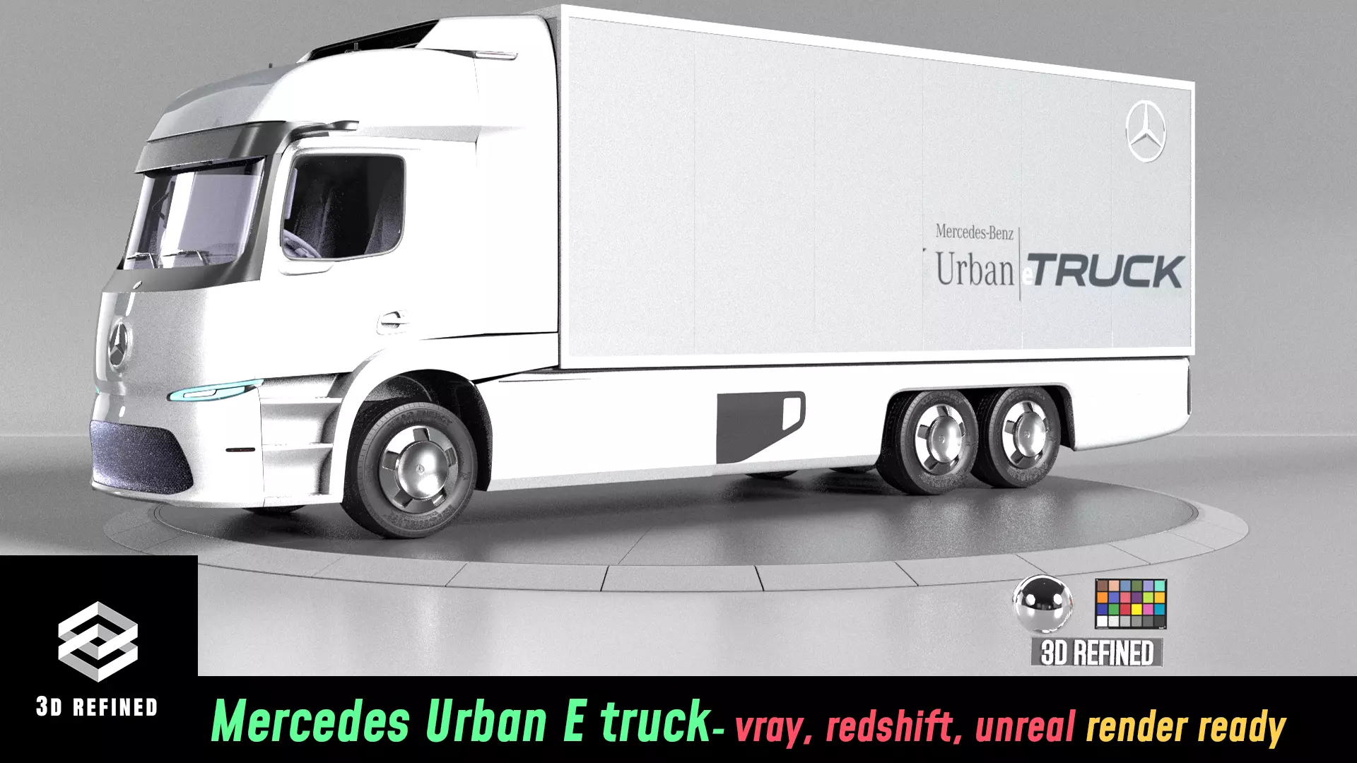 Mercedes Urban E-truck - Render Ready-unreal-vray-redshift 3D model_0