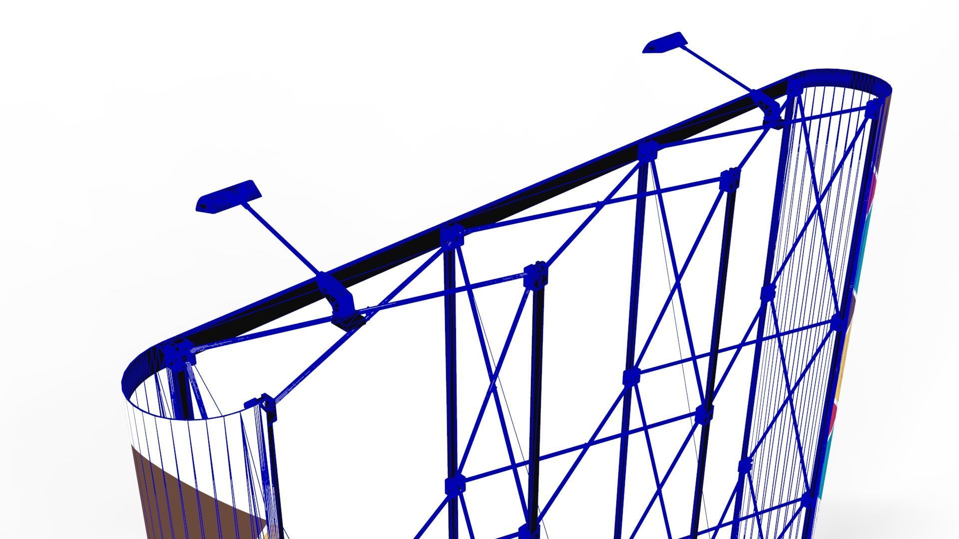 Pop-Up Banner Display - Straight - 3 Sections 3D model_14