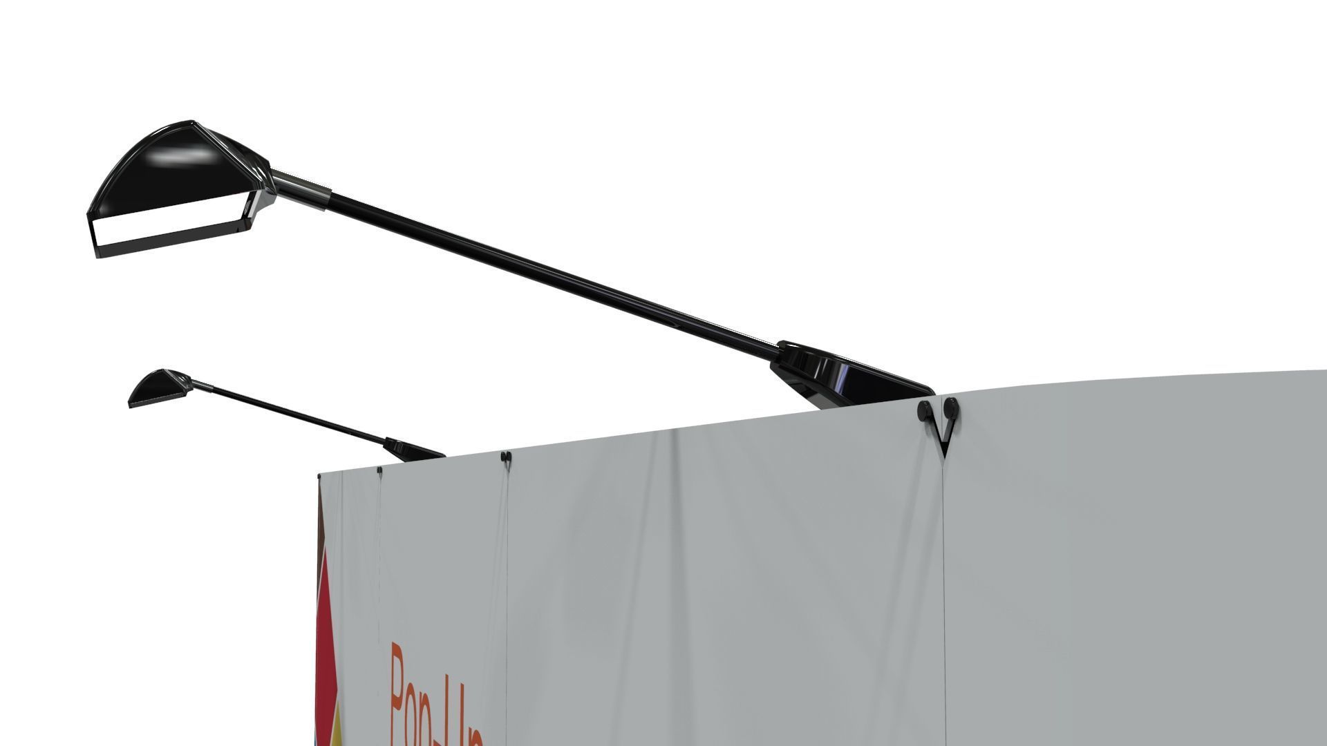 Pop-Up Banner Display - Straight - 3 Sections 3D model_8
