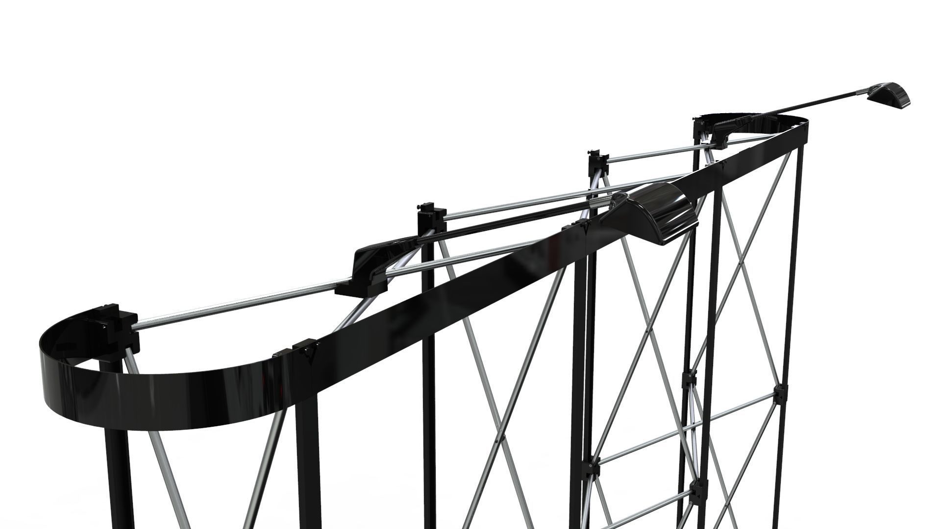 Pop-Up Banner Display - Straight - 3 Sections 3D model_12