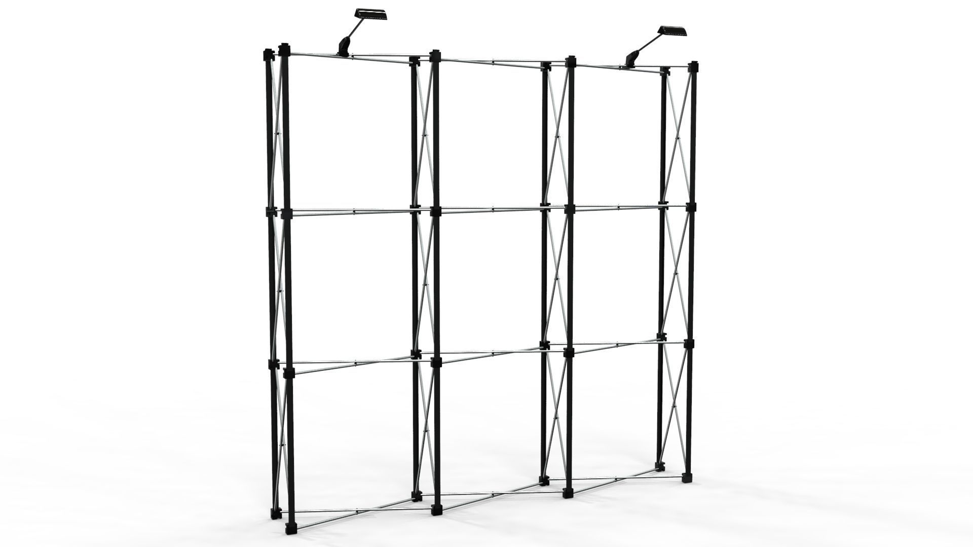 Pop-Up Banner Display - Straight - 3 Sections 3D model_9