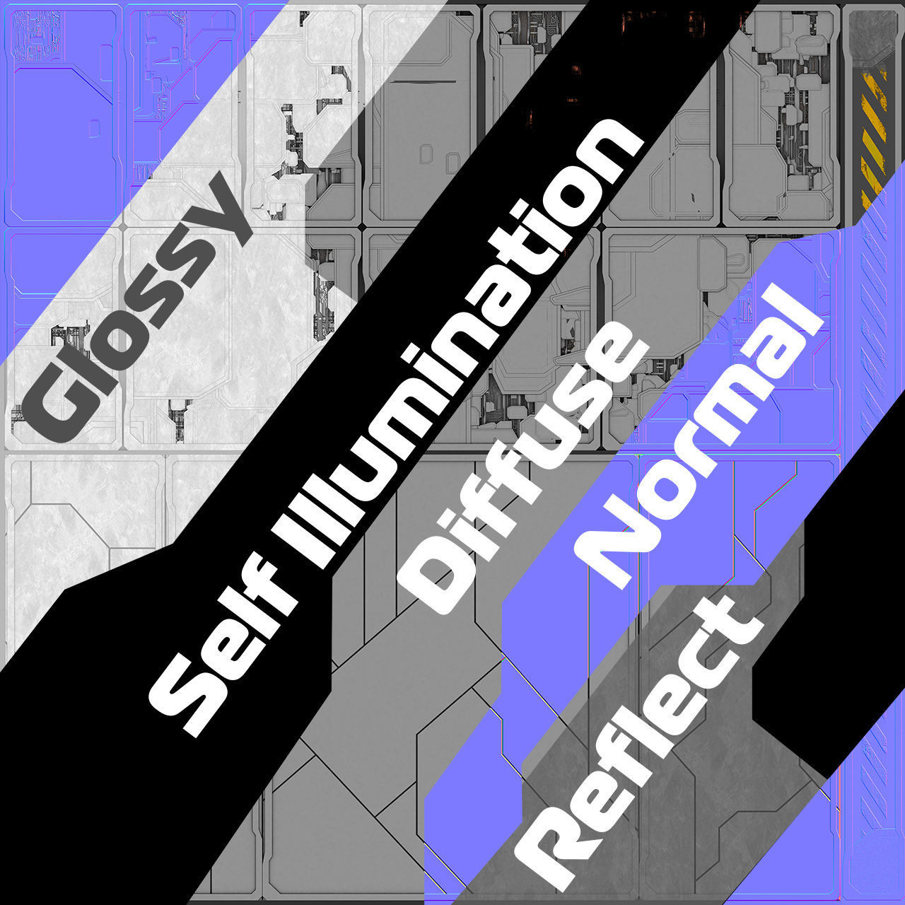 Sci-fi Textures MEGA Pack 3D model_10