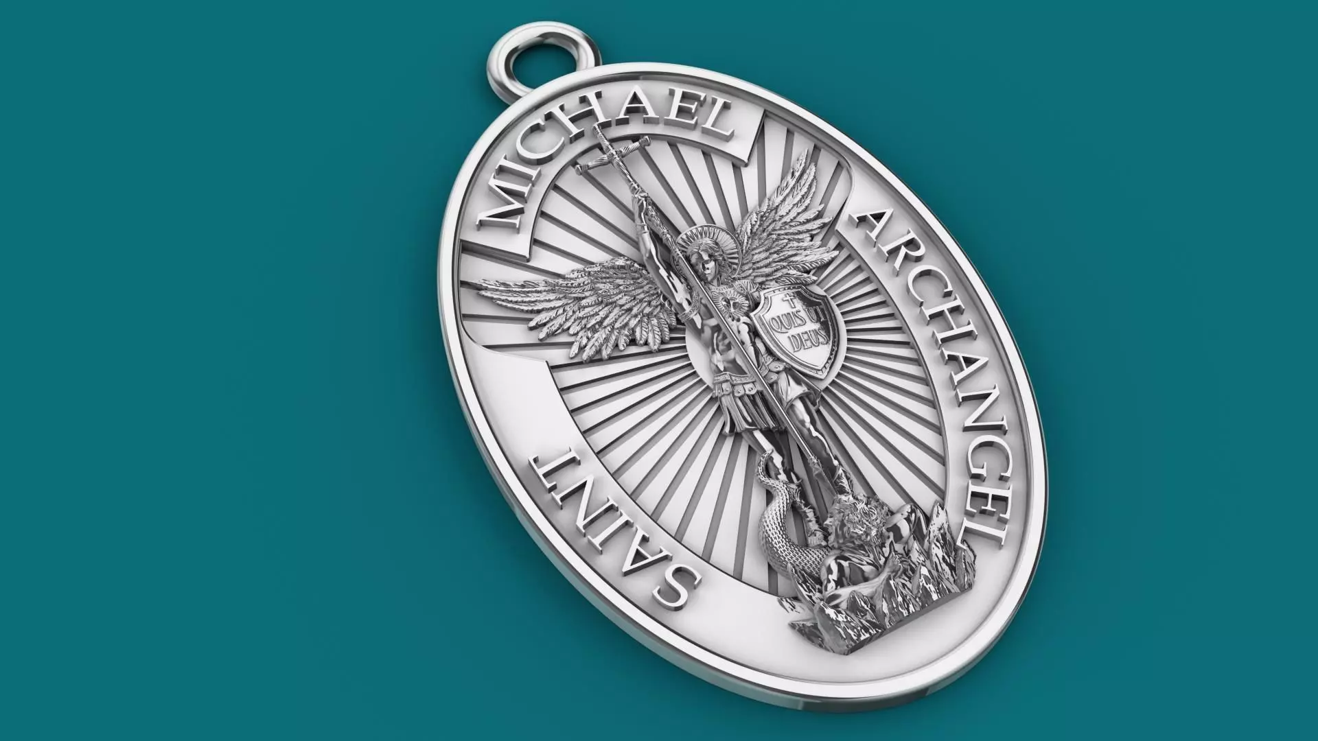 Saint Michael Archangel Pendant 3D print model