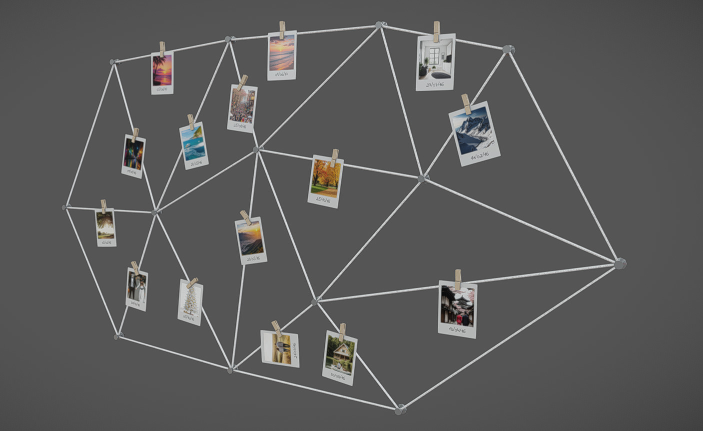 Photo Wall 01 Low-poly 3D model_5