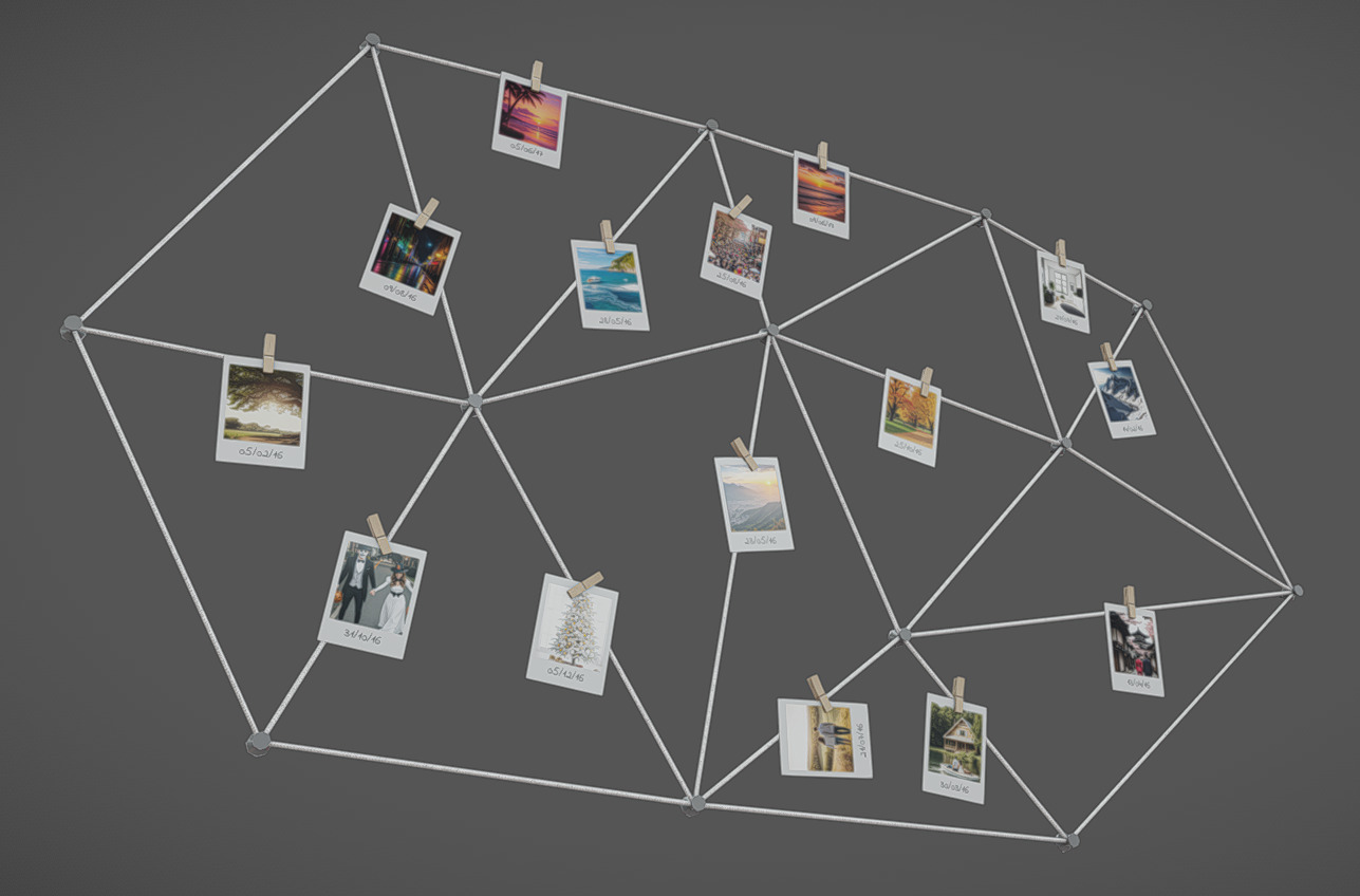 Photo Wall 01 Low-poly 3D model_4