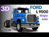 L9000 Daycab Single axle Truck 3D model_1