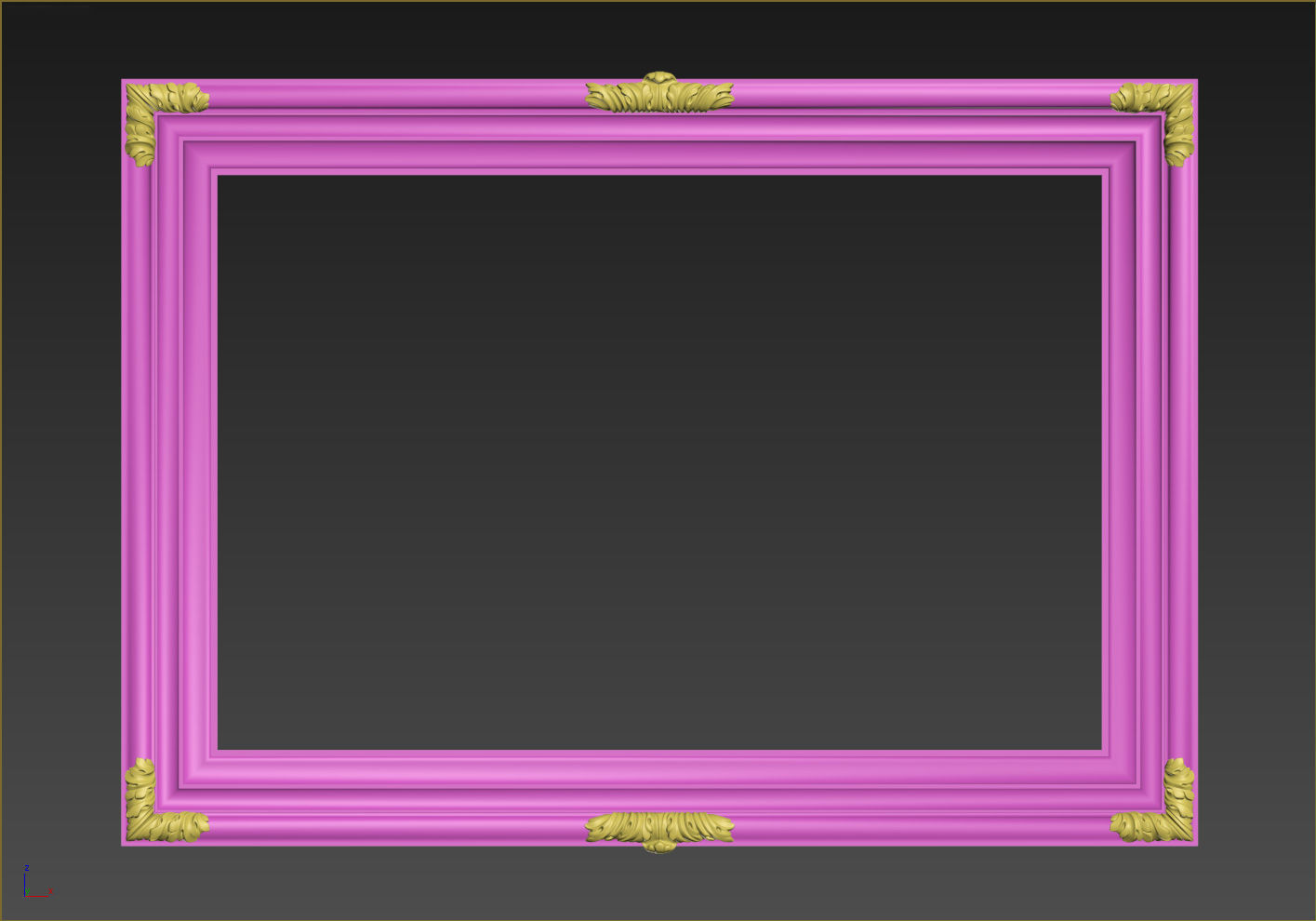 Frame with Carved Elements for CNC machines 3D print model_20