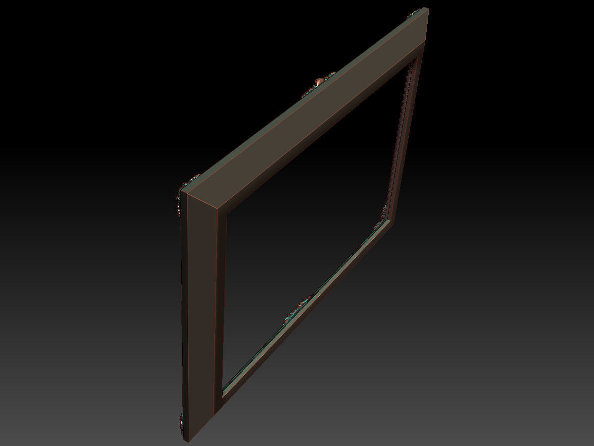 Frame with Carved Elements for CNC machines 3D print model_2