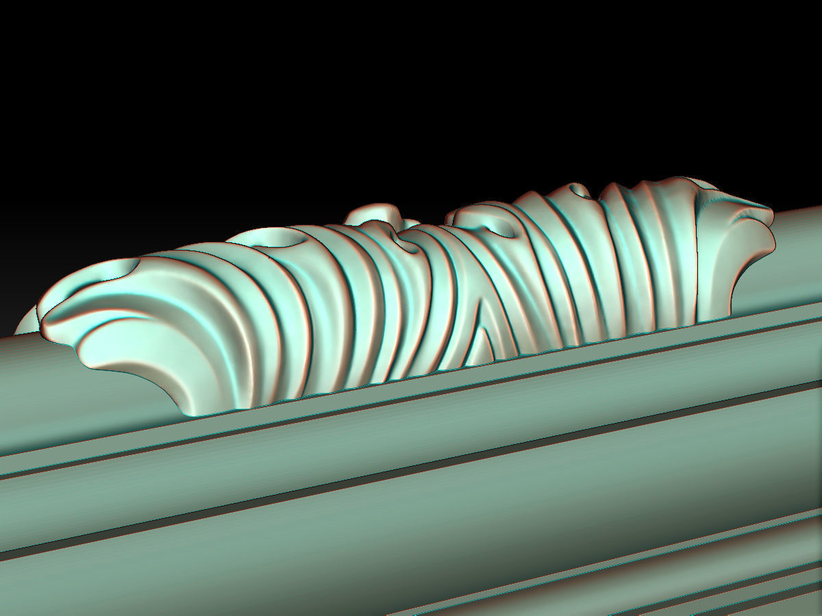 Frame with Carved Elements for CNC machines 3D print model_19