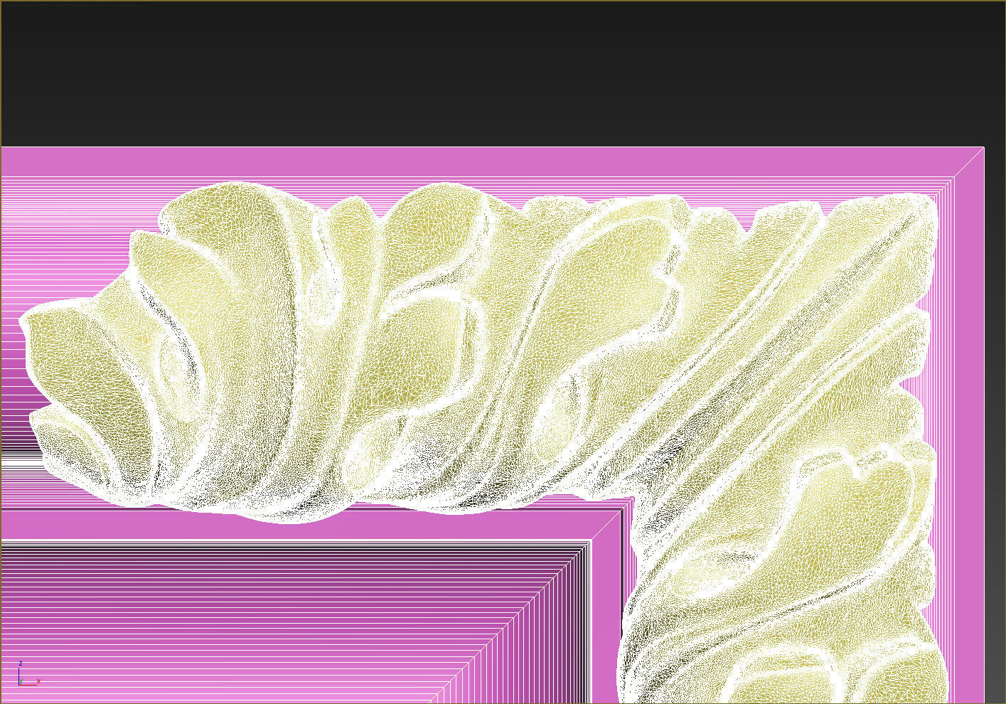 Frame with Carved Elements for CNC machines 3D print model_28