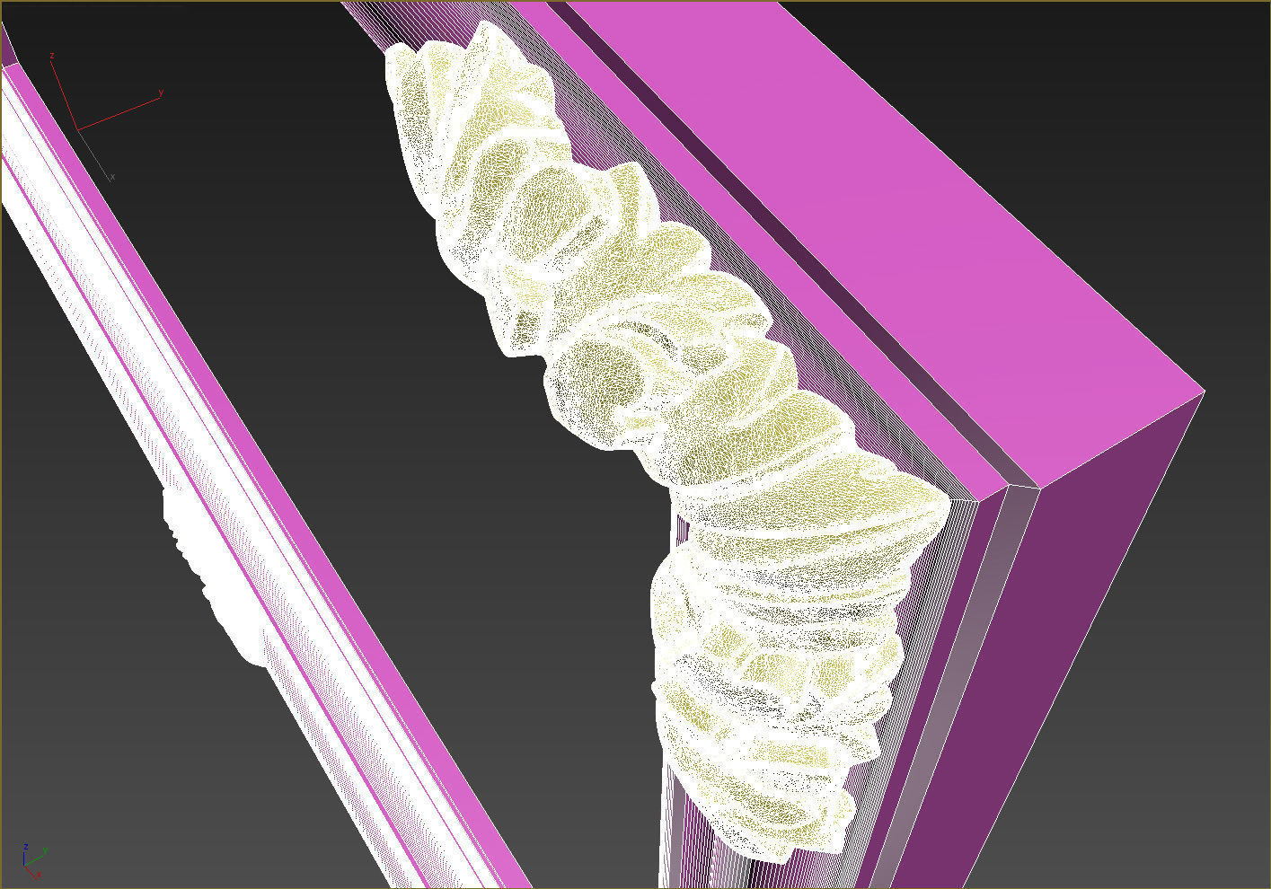 Frame with Carved Elements for CNC machines 3D print model_32