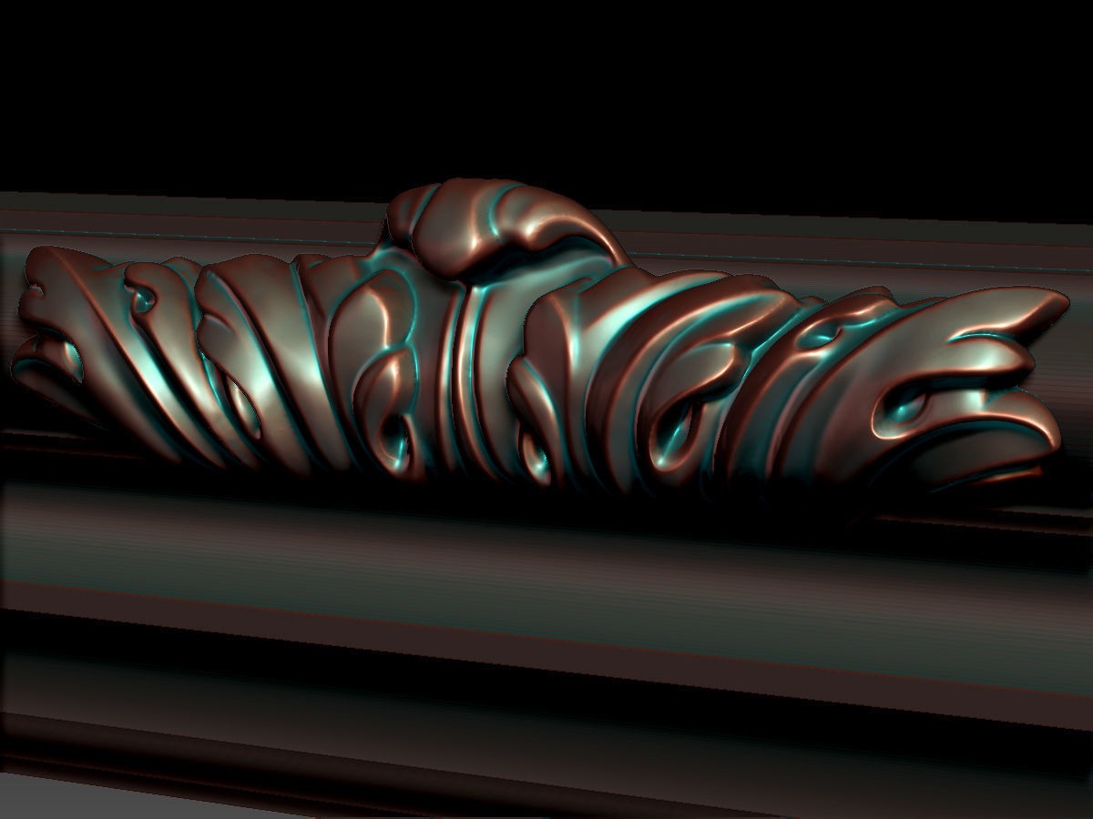 Frame with Carved Elements for CNC machines 3D print model_13