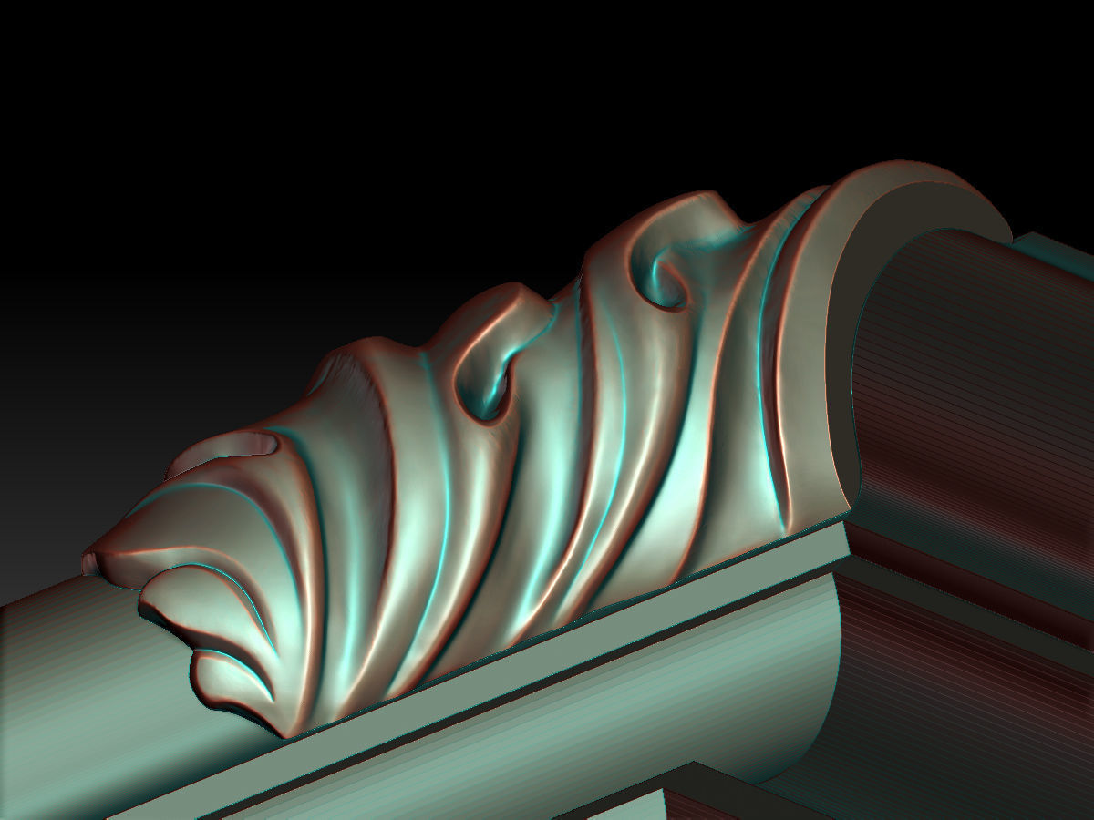 Frame with Carved Elements for CNC machines 3D print model_11