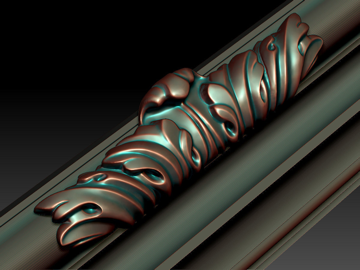 Frame with Carved Elements for CNC machines 3D print model_15