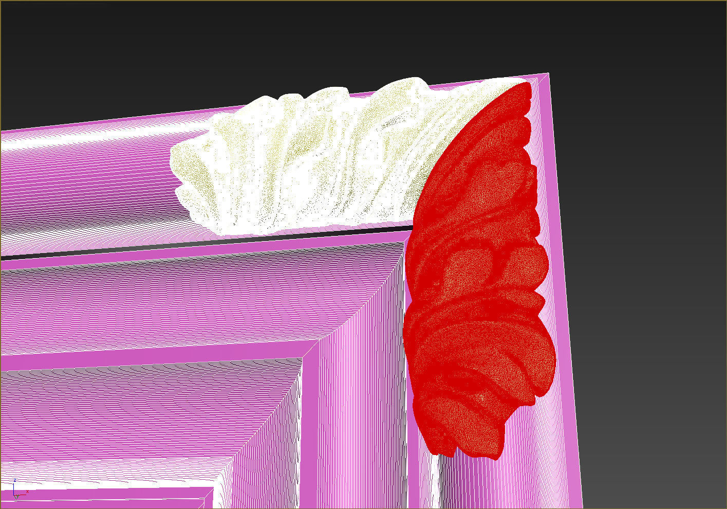 Frame with Carved Elements for CNC machines 3D print model_31