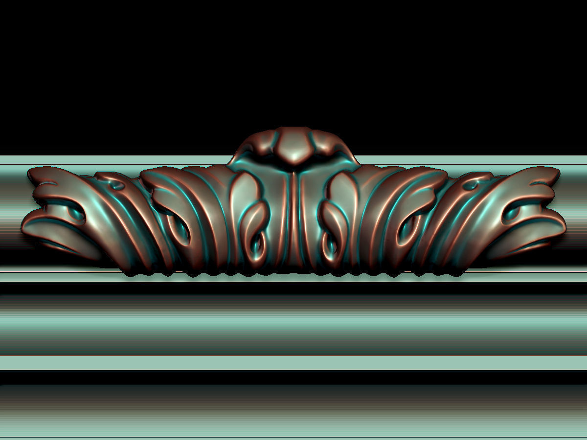 Frame with Carved Elements for CNC machines 3D print model_12