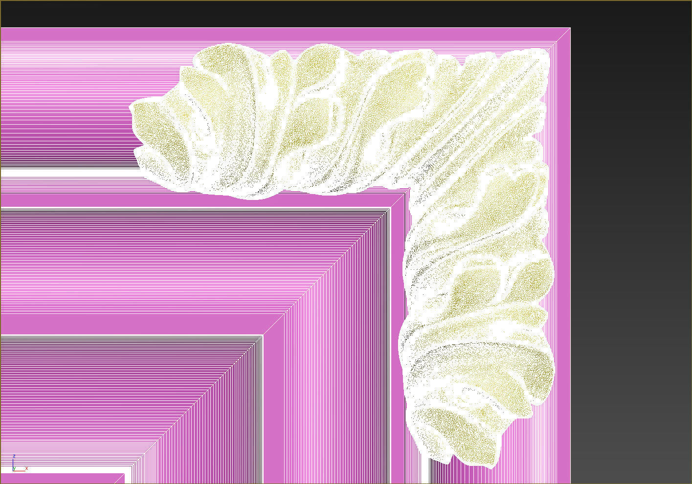 Frame with Carved Elements for CNC machines 3D print model_27