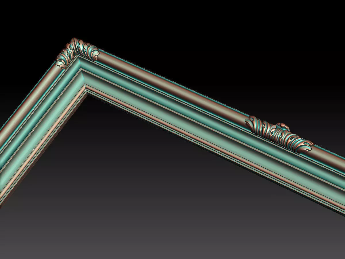 Frame with Carved Elements for CNC machines 3D print model_0