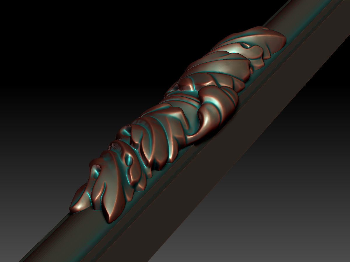 Frame with Carved Elements for CNC machines 3D print model_17