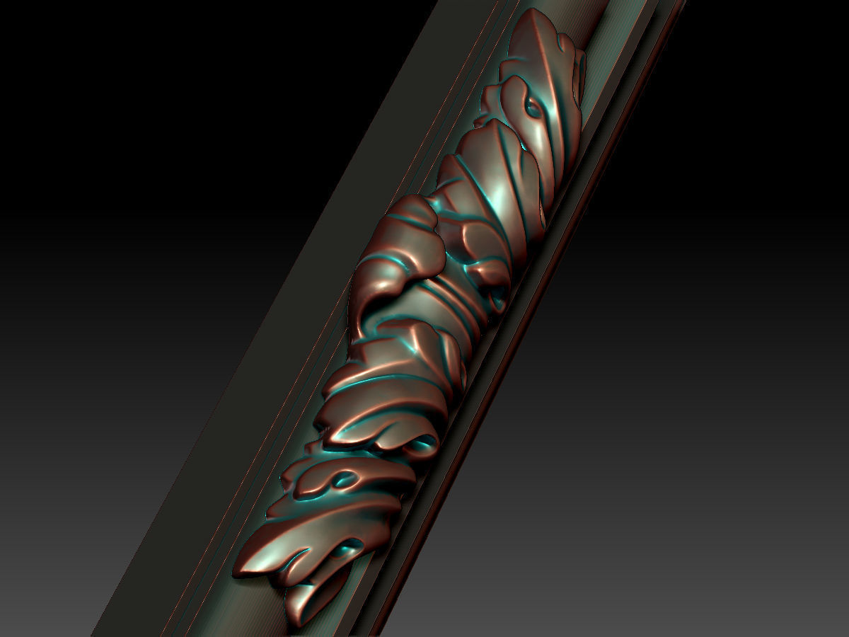 Frame with Carved Elements for CNC machines 3D print model_16