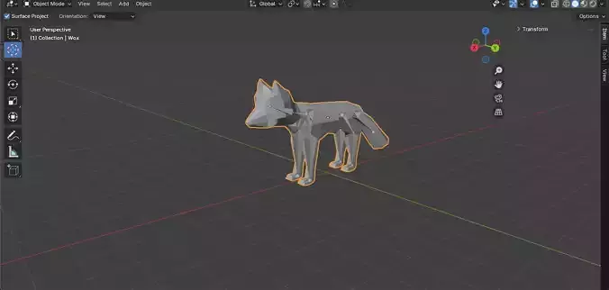 Low Poly Fox Model