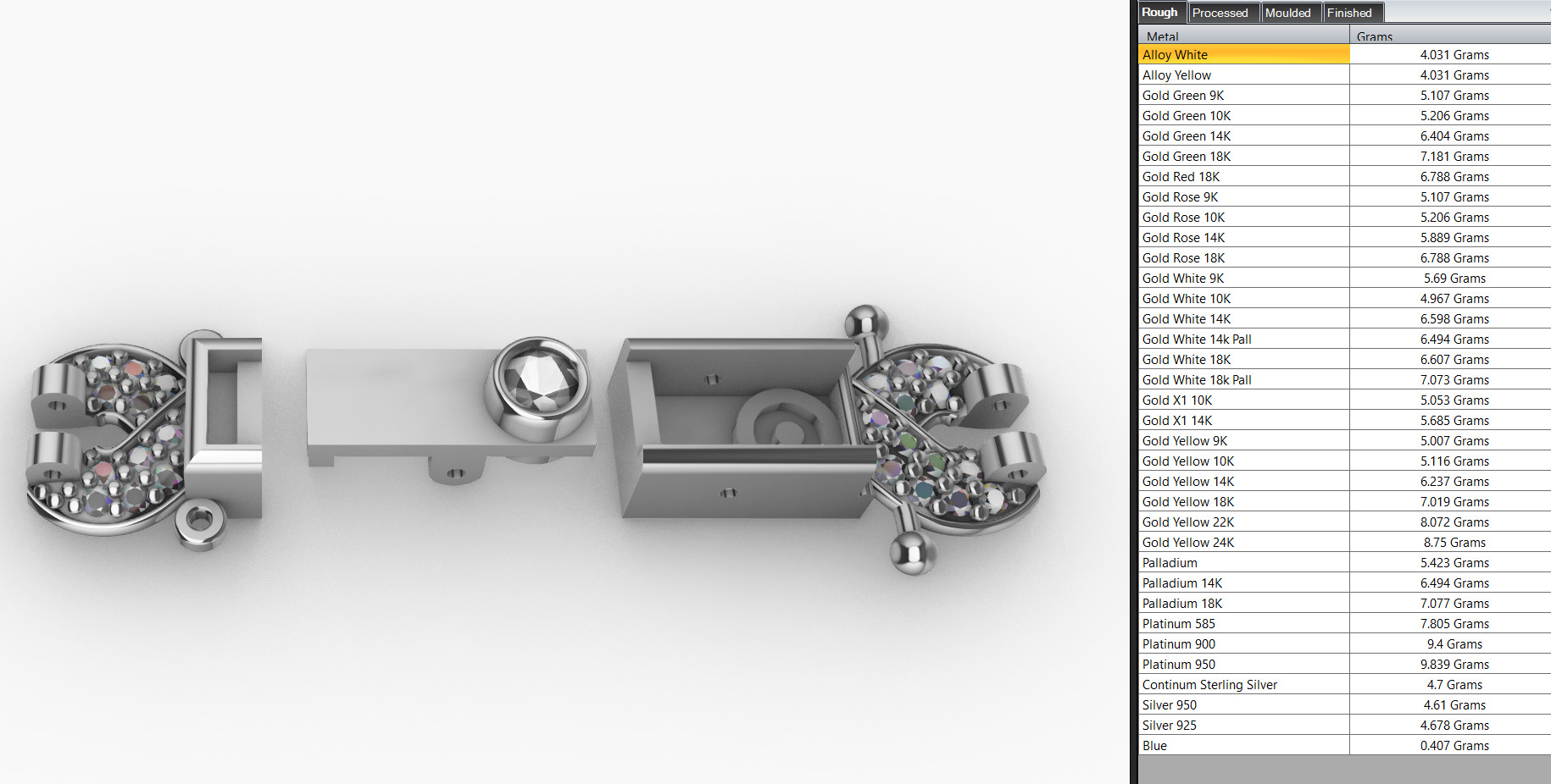 clover cross hiphop bracelet 3D print model_7