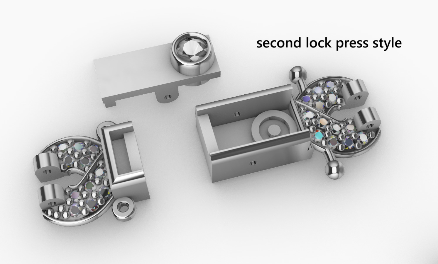 clover cross hiphop bracelet 3D print model_5