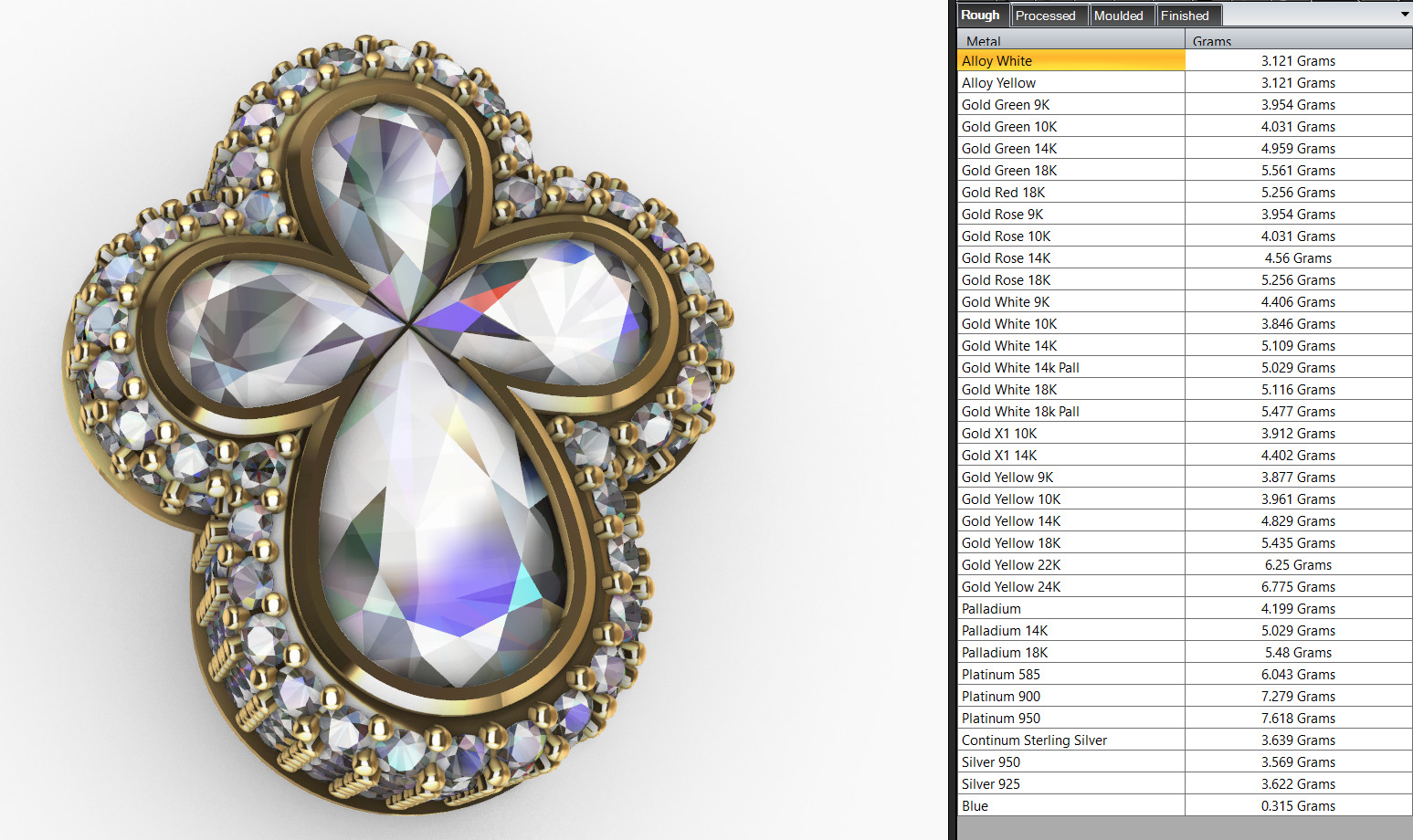 clover cross hiphop bracelet 3D print model_11