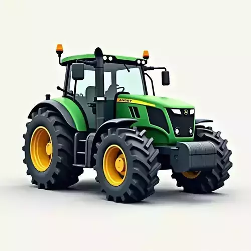 Tractor Low-poly 3D model