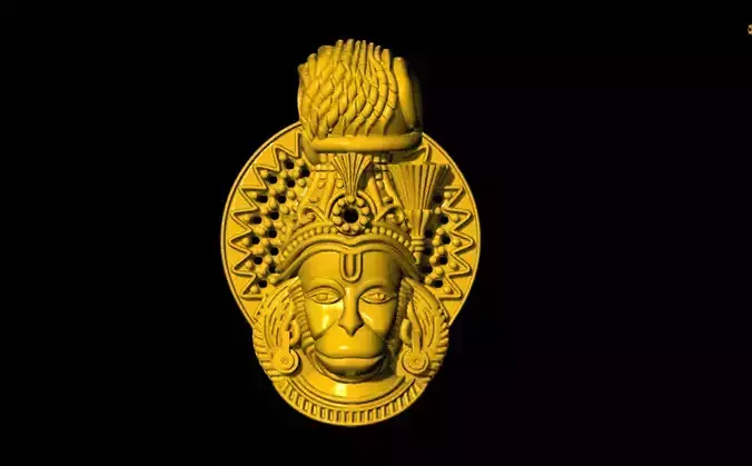 Bajrangbali 3d pendant