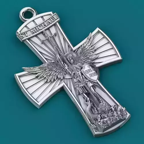 ST MICHAEL PENDANT CROSS